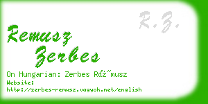 remusz zerbes business card